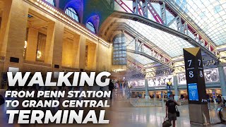 Walking NYC  Penn Station to Times Square amp Grand Central Terminal July 2021 [upl. by Fortuna]