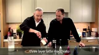 aerolatte  milk frother makes three layer caffè latte macchiato [upl. by Nilecoj]