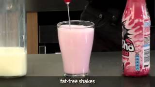 How to make a fat free milkshake using an aerolatte milk frother [upl. by Dorcus736]