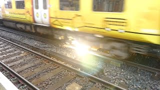 Merseyrail 507 009 making arcs at Birkdale station [upl. by Bogoch]